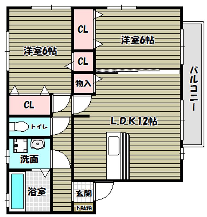 リビングタウン狭山池公園A棟の間取り