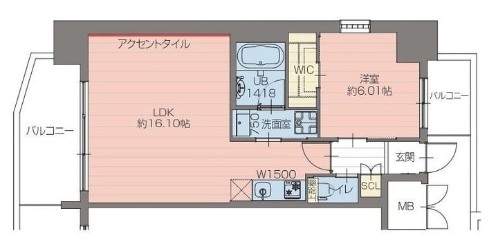 プレジオ梅田の間取り