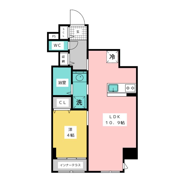 THE BLOSSOM 新栄の間取り