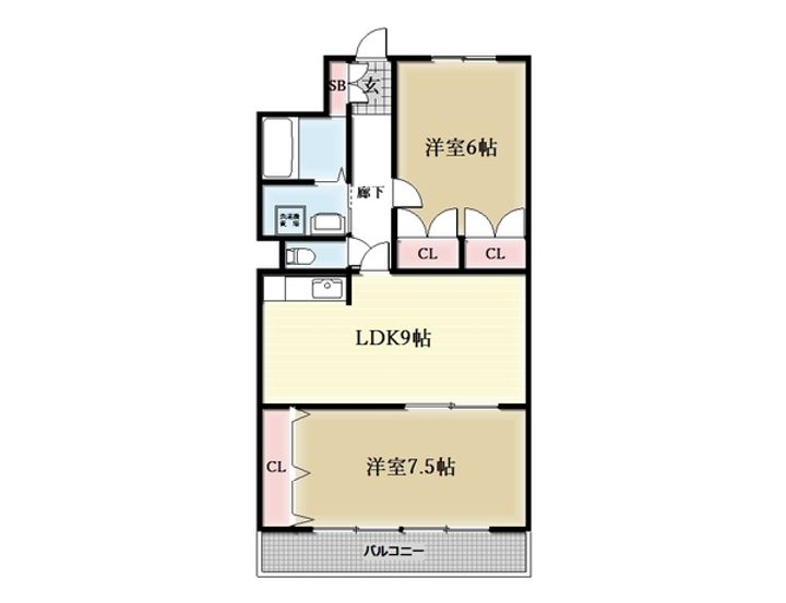 英ハイツの間取り