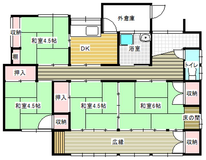 佐賀県佐賀市本庄町大字袋(一戸建)の賃貸物件の間取り