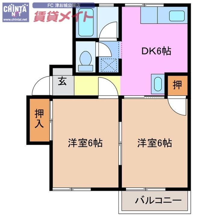 ハイツドヌール A棟の間取り