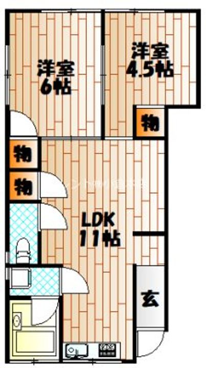 福岡県北九州市門司区別院(アパート)の賃貸物件の間取り
