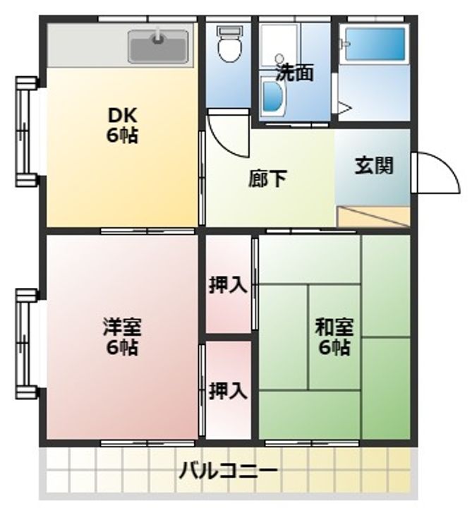 埼玉県比企郡滑川町大字羽尾(アパート)の賃貸物件の間取り