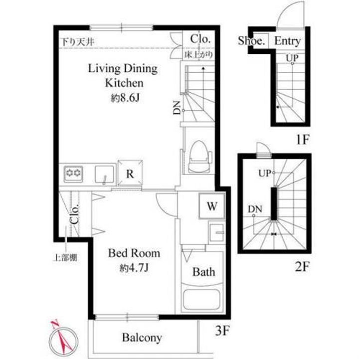 サウスコベントガーデンの間取り