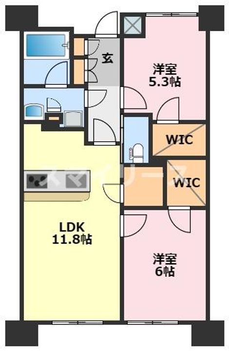 千葉県柏市あけぼの1(マンション)の賃貸物件の間取り