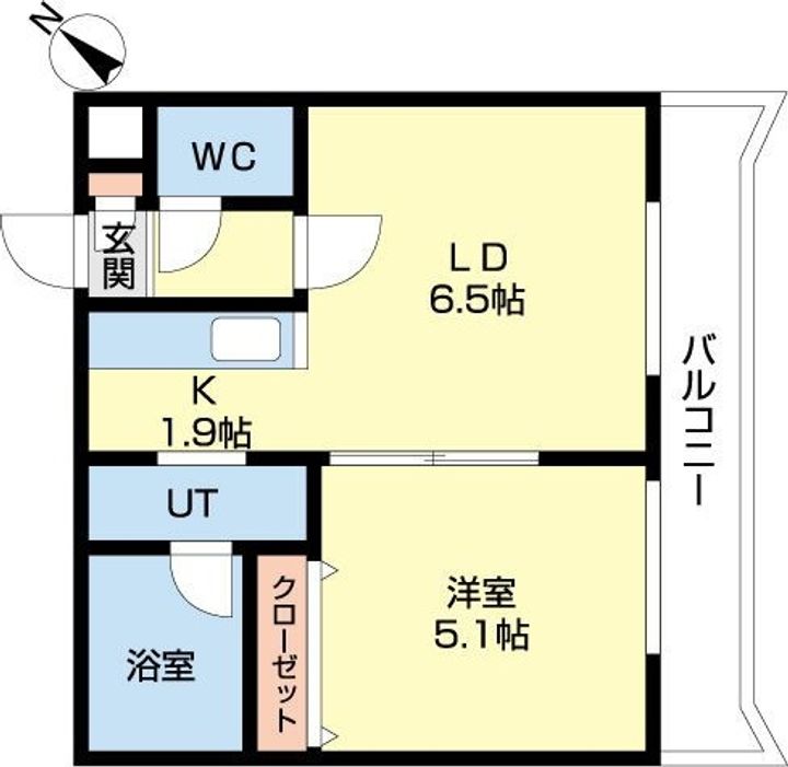 北海道札幌市中央区宮の森一条7(マンション)の賃貸物件の間取り