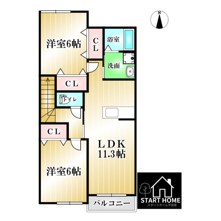 グランドゥールBの間取り