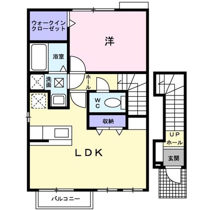 埼玉県久喜市小右衛門(アパート)の賃貸物件の間取り