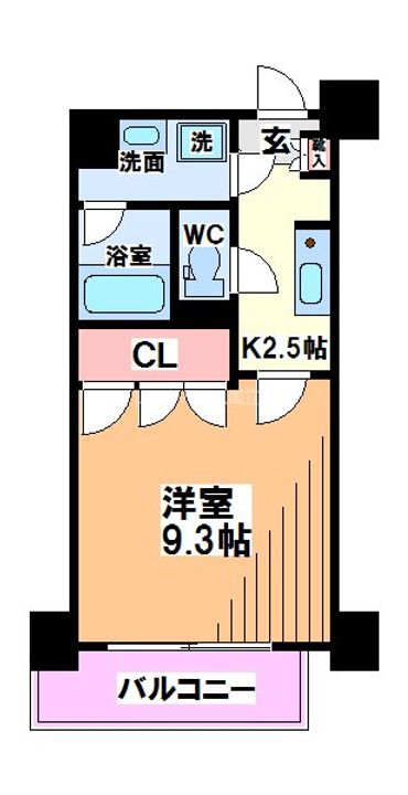東京都国立市東4(マンション)の賃貸物件の間取り