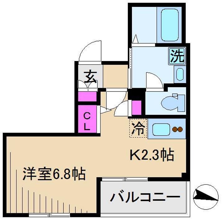 東京都北区王子本町3(マンション)の賃貸物件の間取り