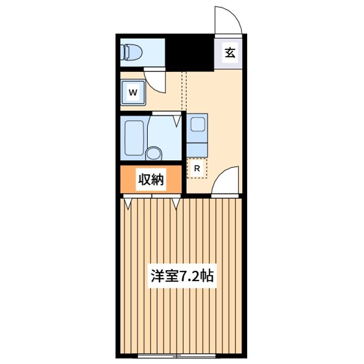 東京都八王子市堀之内2(アパート)の賃貸物件の間取り