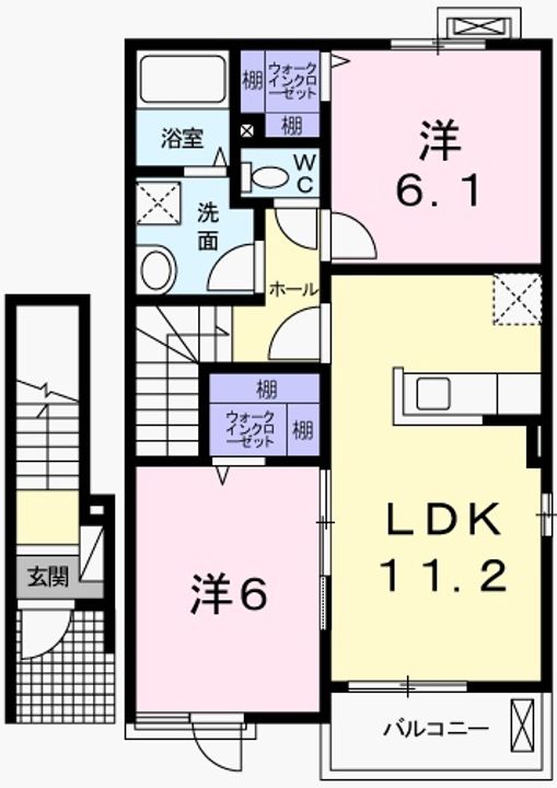 兵庫県加西市北条町栗田(アパート)の賃貸物件の間取り