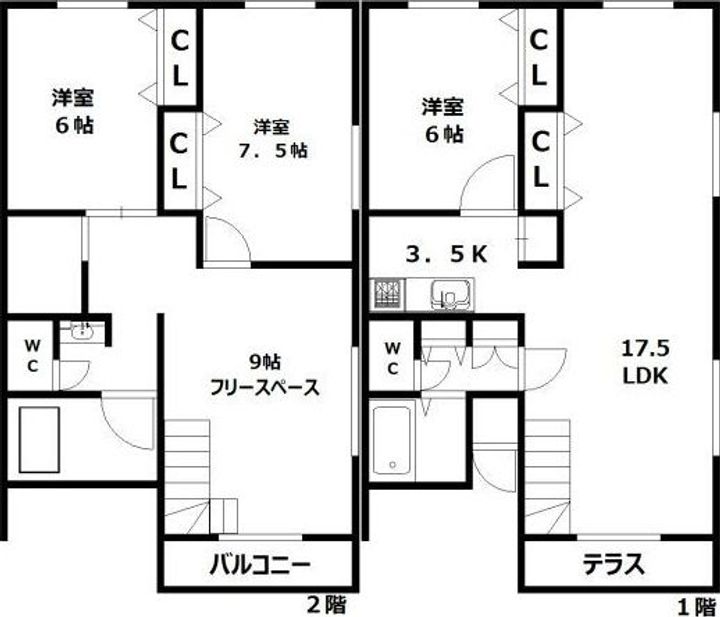 Glebe西野(グリーブ西野)の間取り