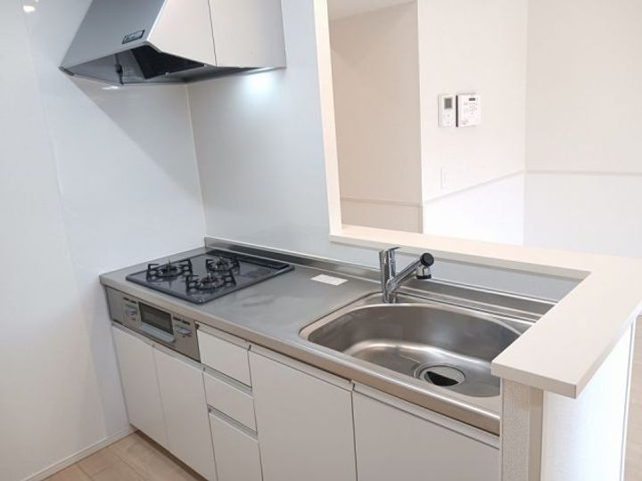 茨城県坂東市辺田(アパート)の賃貸物件のキッチン