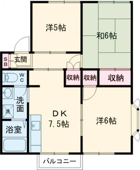 サニープラザB棟の間取り