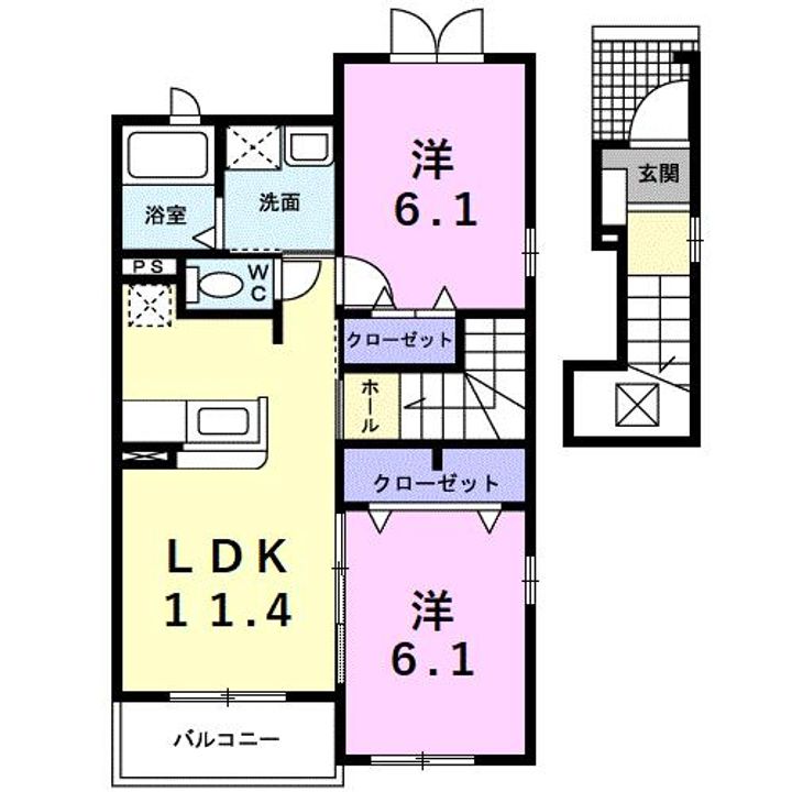愛知県碧南市二本木町4(アパート)の賃貸物件の間取り