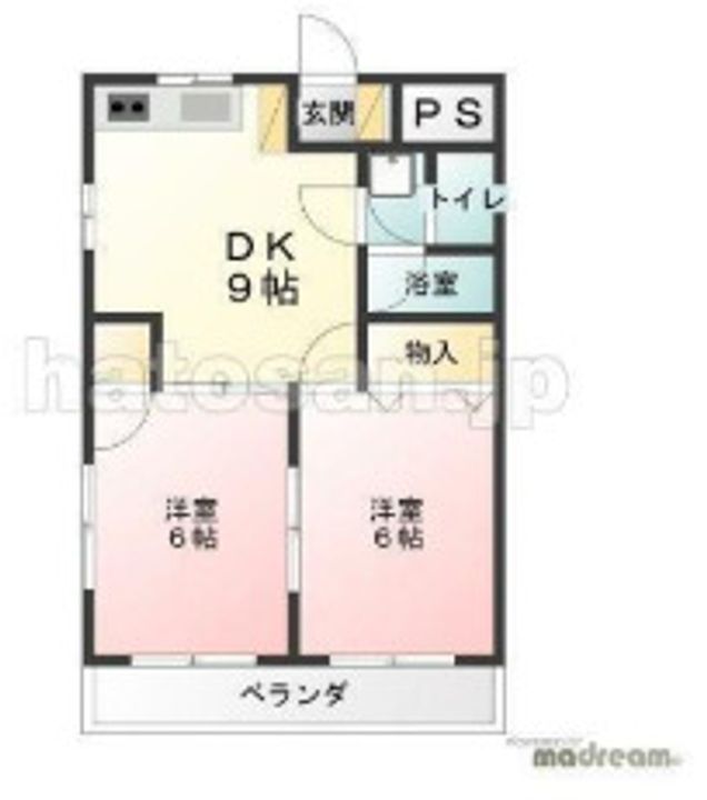 北八マンションの間取り