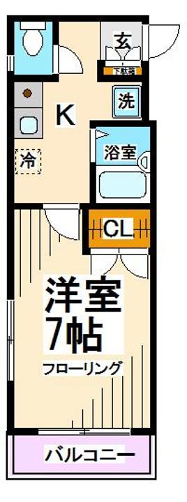 東京都杉並区下高井戸1の賃貸マンションの間取り