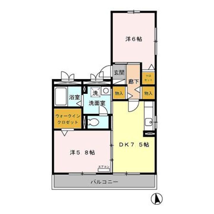エクセラン彩の間取り