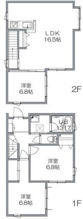 岡山県岡山市北区横井上(一戸建)の賃貸物件の間取り