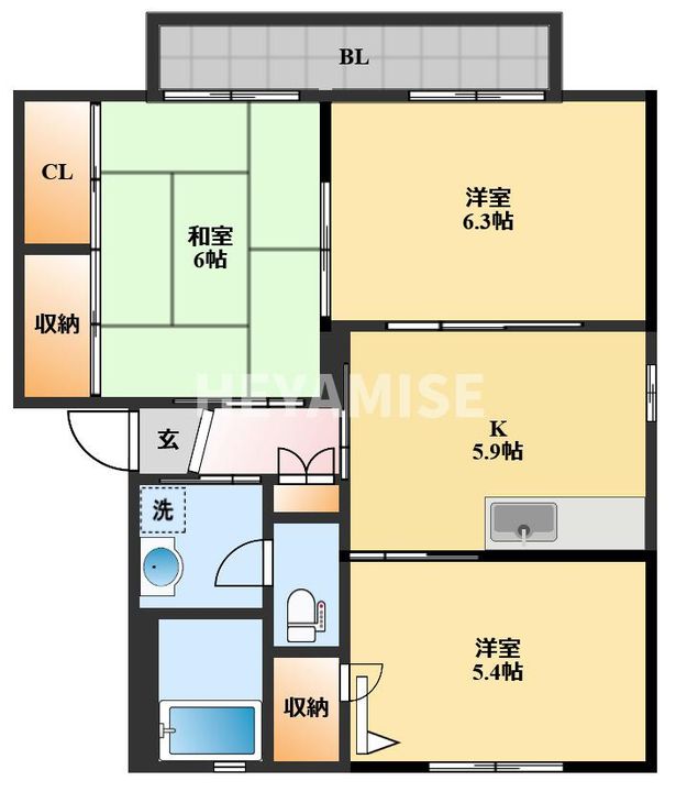 ストーク諏訪Aの間取り