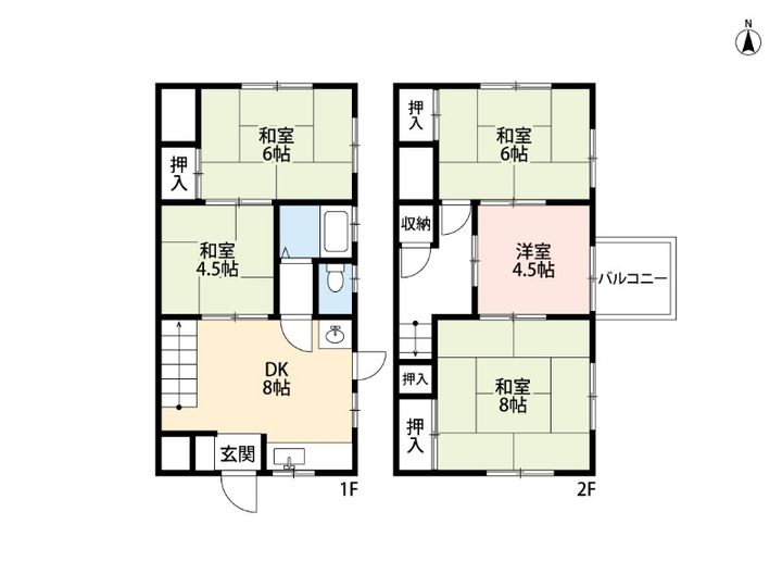 大阪府吹田市垂水町2(一戸建)の賃貸物件の間取り