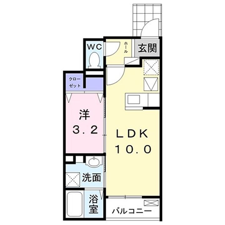 東京都多摩市一ノ宮1(アパート)の賃貸物件の間取り