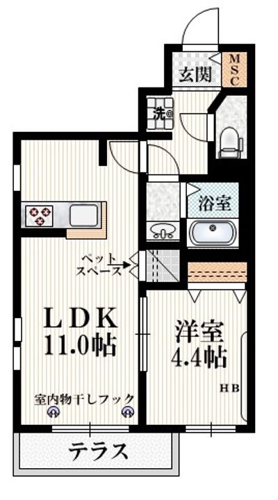 東京都世田谷区粕谷4(マンション)の賃貸物件の間取り