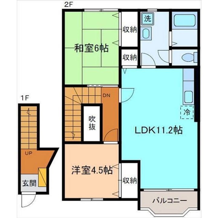 ヴェールジャルダン B棟の間取り