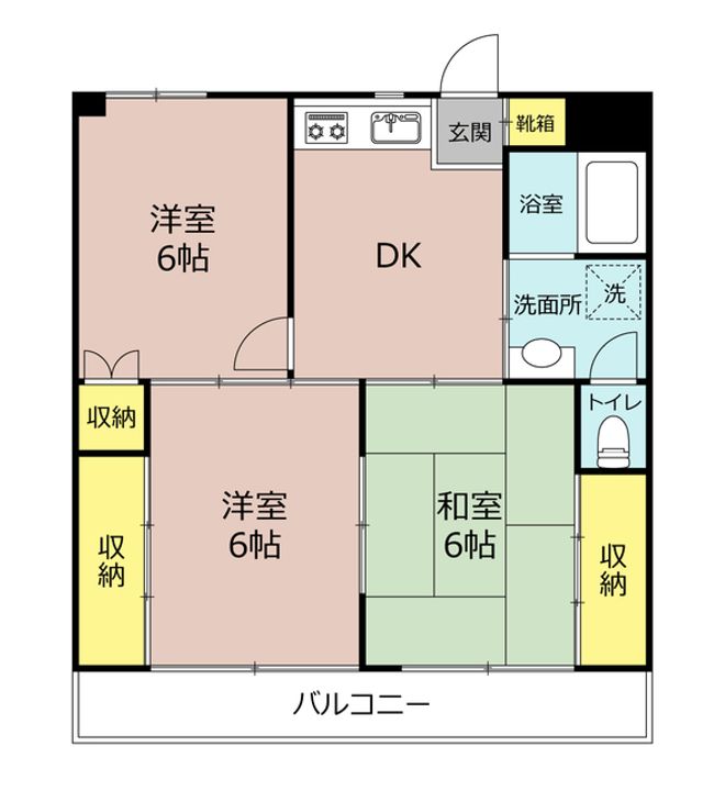 千葉県茂原市茂原(マンション)の賃貸物件の間取り