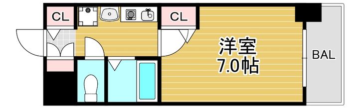 エスリード新梅田の間取り