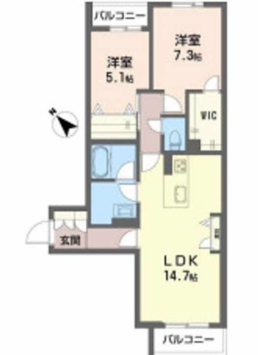 大阪府大阪市西淀川区佃1(マンション)の賃貸物件の間取り