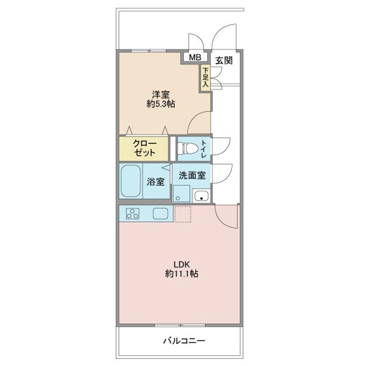 エクシア南春日の間取り