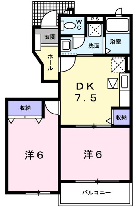 千葉県茂原市木崎(アパート)の賃貸物件の間取り