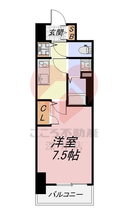 S-RESIDENCE堺浜寺axialの間取り