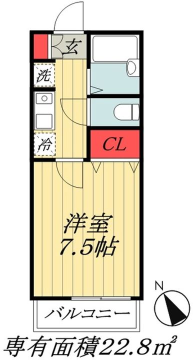 千葉県市川市新井2(アパート)の賃貸物件の間取り