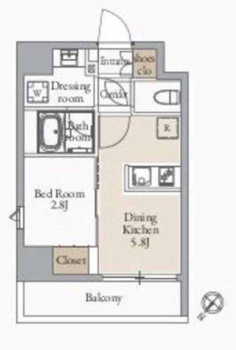 東京都台東区蔵前2(マンション)の賃貸物件の間取り