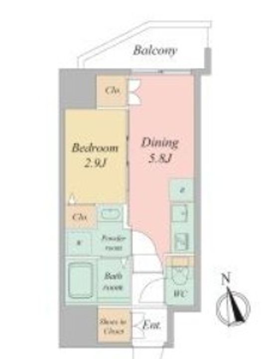 セレニテ日本橋エクラの間取り