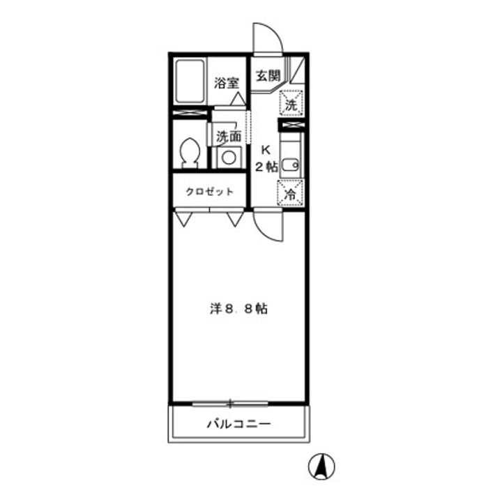 東京都新宿区西落合1(アパート)の賃貸物件の間取り
