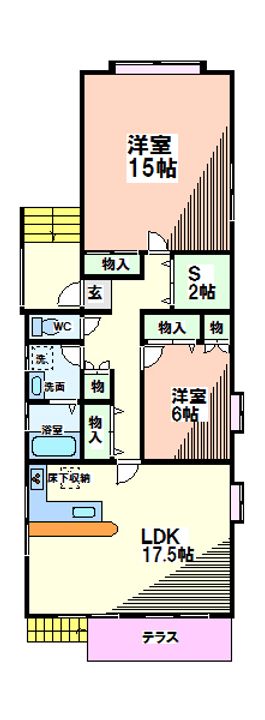 東京都国立市西2(マンション)の賃貸物件の間取り