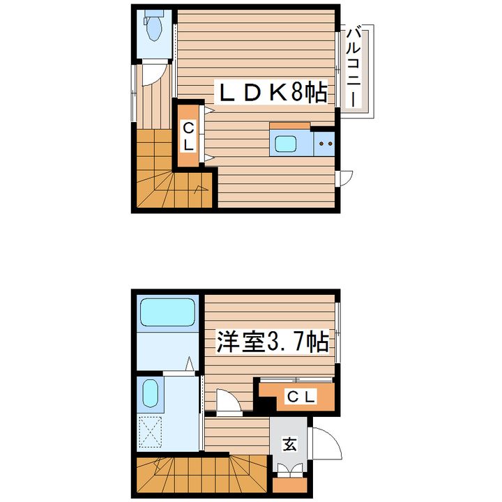 ヴィラ北仙台の間取り