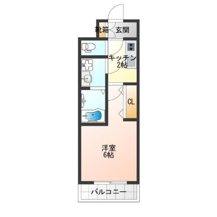 レオンコンフォート難波クレアの間取り