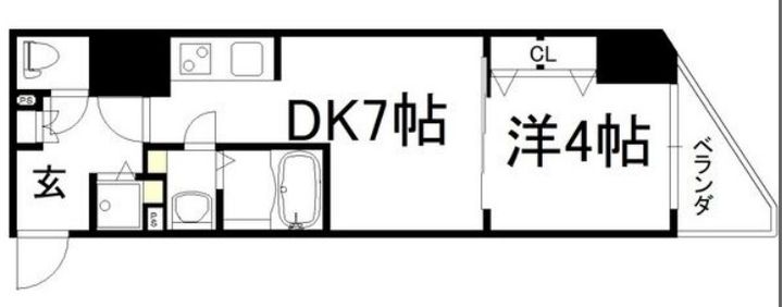 大阪府大阪市西区立売堀4(マンション)の賃貸物件の間取り