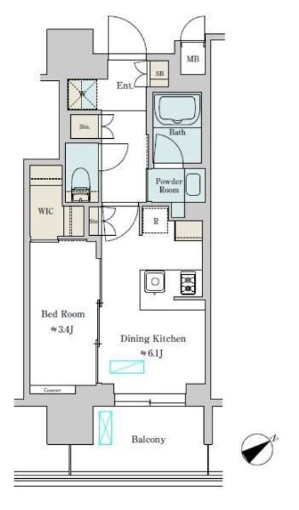 Brillia ist 大井町の間取り