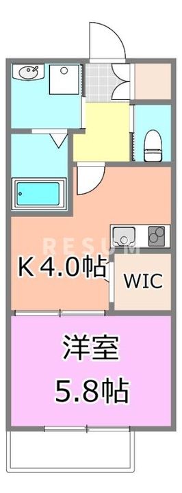 千葉県千葉市中央区宮崎町(アパート)の賃貸物件の間取り