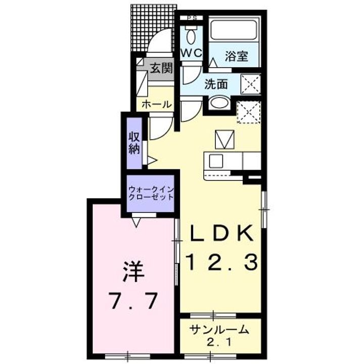 佐賀県三養基郡みやき町大字原古賀(アパート)の賃貸物件の間取り