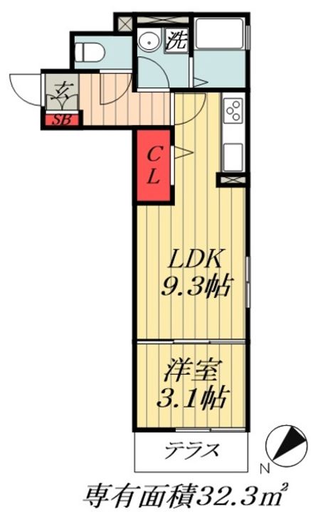 千葉県市川市末広2(アパート)の賃貸物件の間取り