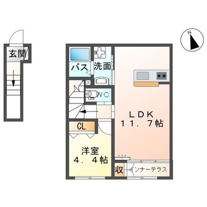 福島県郡山市横塚1(アパート)の賃貸物件の間取り