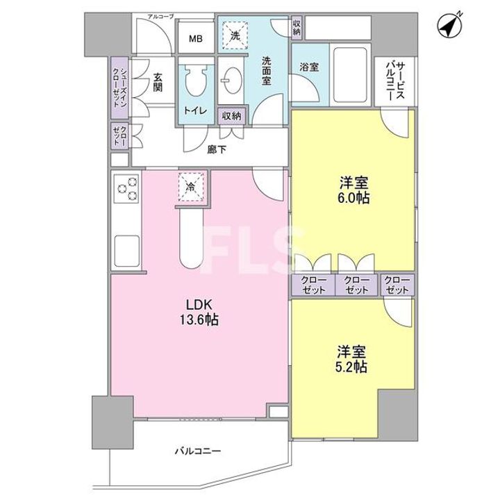 東京都品川区西五反田8(マンション)の賃貸物件の間取り